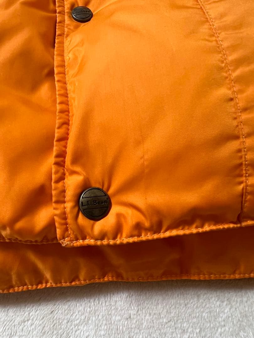 90s 人気のマンゴーオレンジ エルエルビーン ダウンベスト