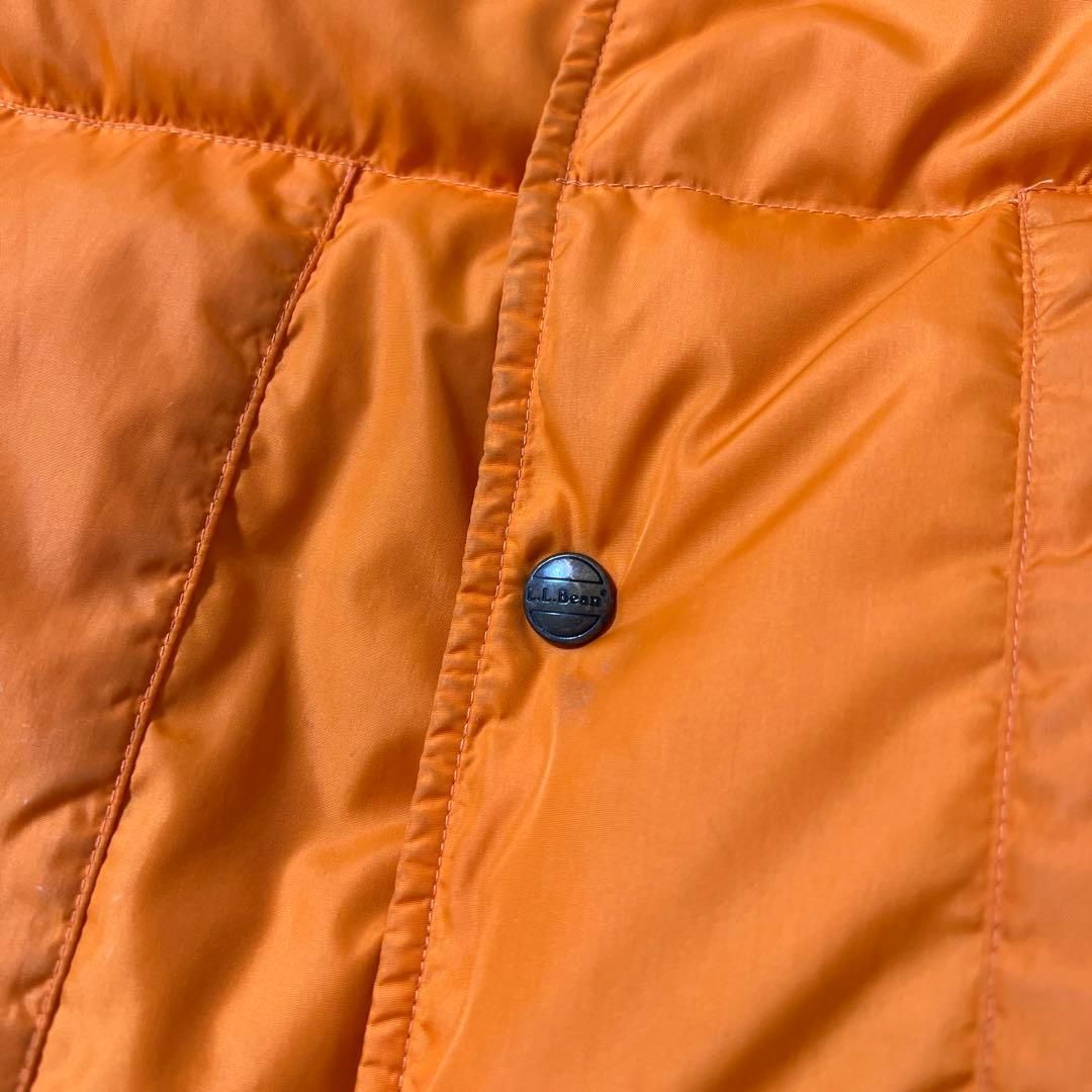 90s 人気のマンゴーオレンジ エルエルビーン ダウンベスト