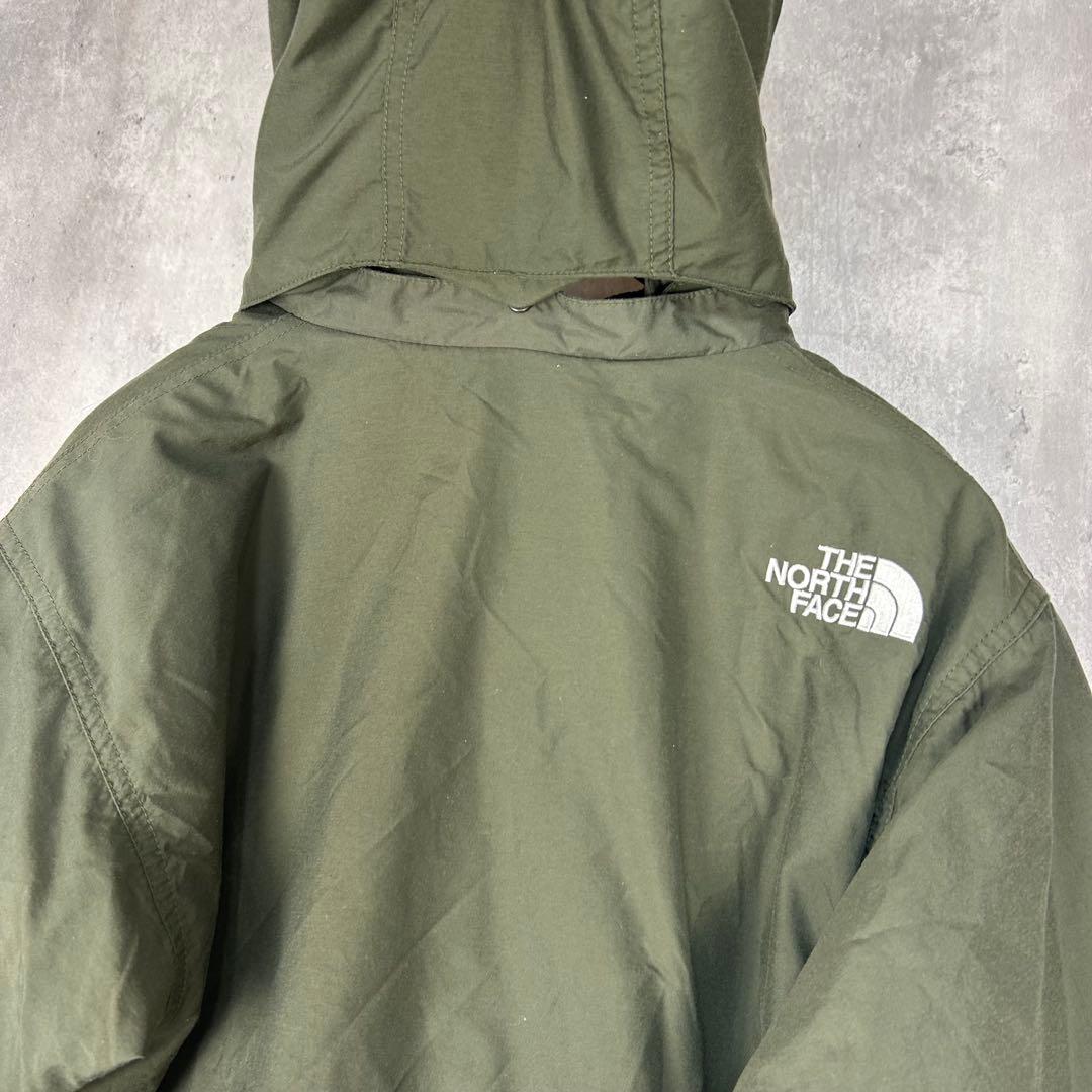 ノースフェイス　150　子供　アウター　カーキ　緑　フード　裏ボア　冬