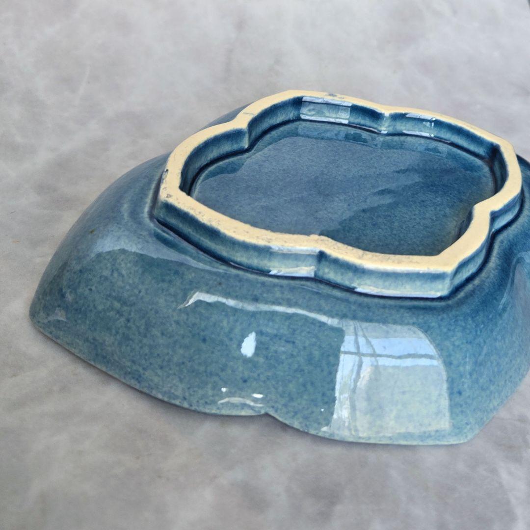 淡路　珉平焼 　小皿　ドラゴン　龍　江戸　明治　アンティーク　骨董　金継ぎ