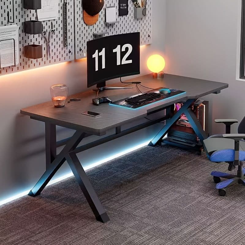 120CM 家庭用モダンデスク 組立簡単 学生ゲーマー向け スタイリッシュ