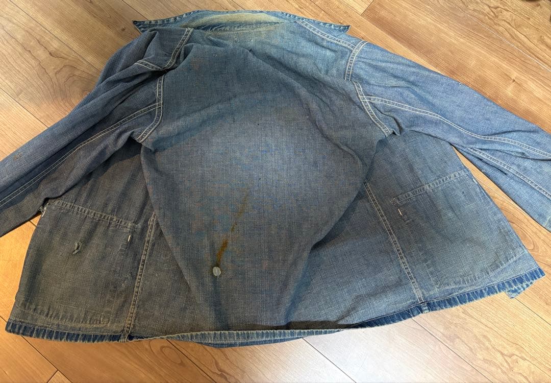 40s US ARMY デニムカバーオール　M-41 月桂樹ボタン