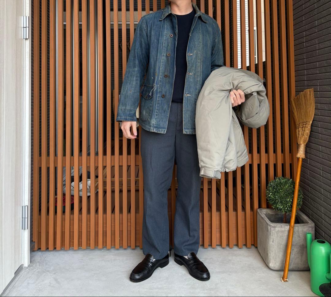 40s US ARMY デニムカバーオール　M-41 月桂樹ボタン