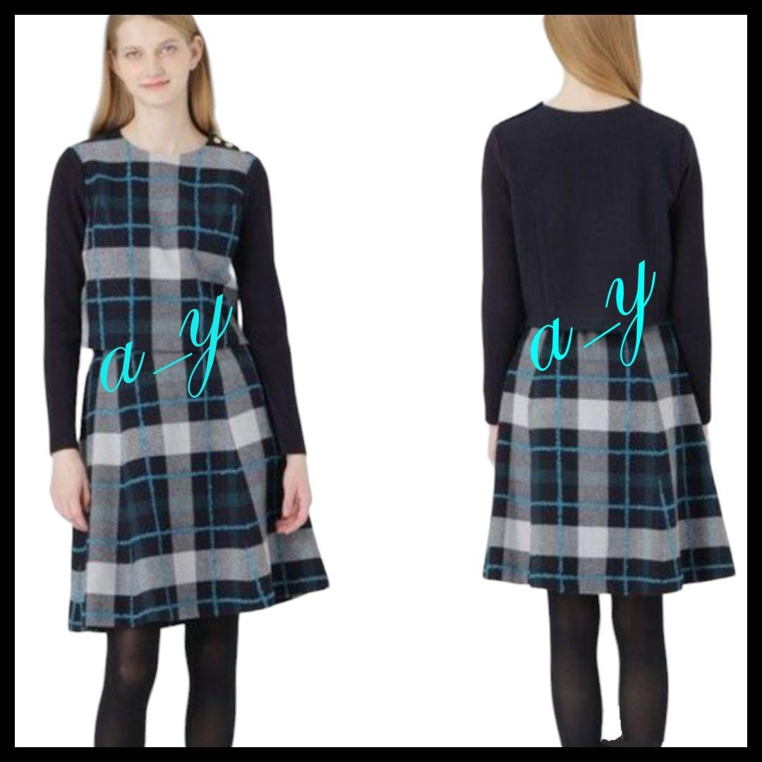 【状態良好】原宿本店限定クレストブリッジチェックループヤーンツイードセットアップ