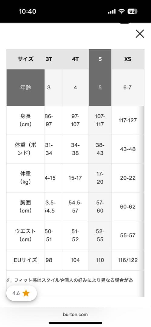 BURTON 子ども用スキーウェア ホワイトレオパード