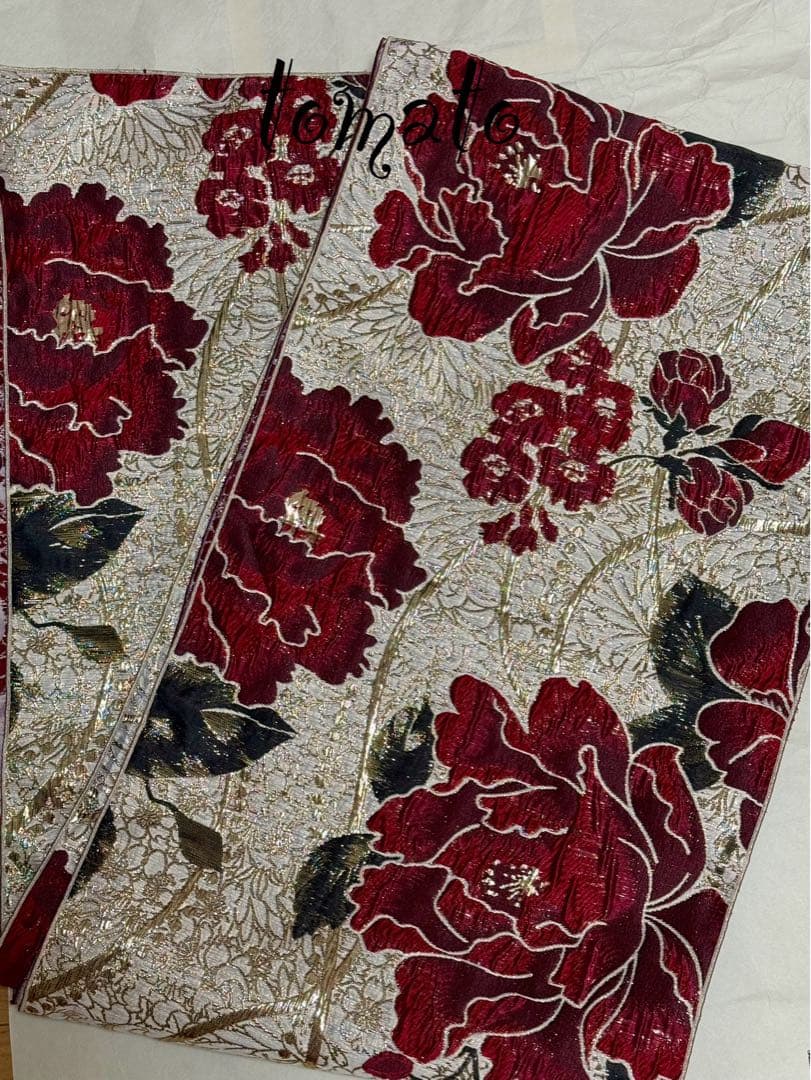 大人兵児帯【シャクヤク】　【シャクヤク紅】セット