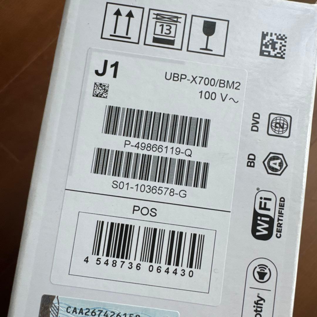 【新品未開封】SONY/ソニープレーヤー UBP-X700 4K Blu-ray