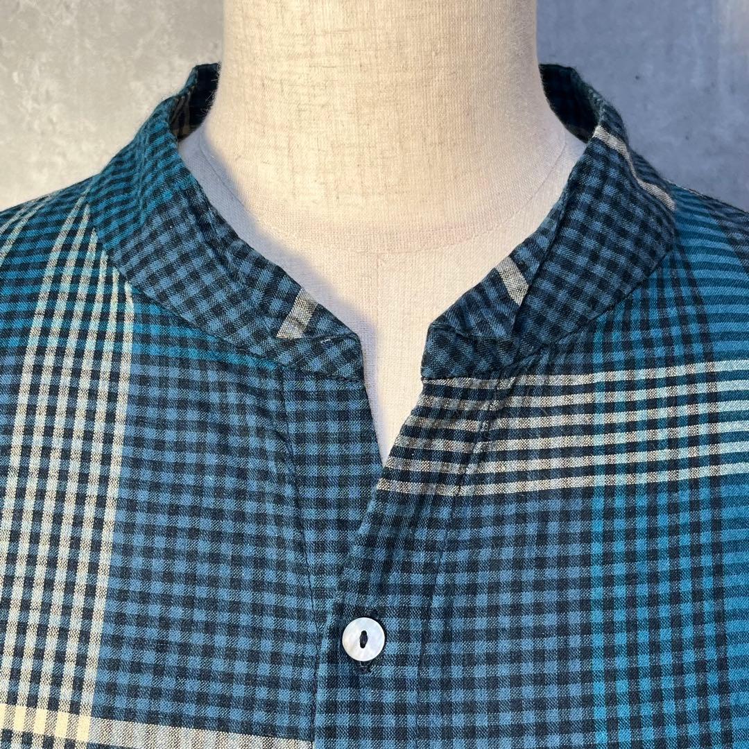 パラスパレス 好配色チェック柄 バンドカラーシャツ 2025SS 近年モデル