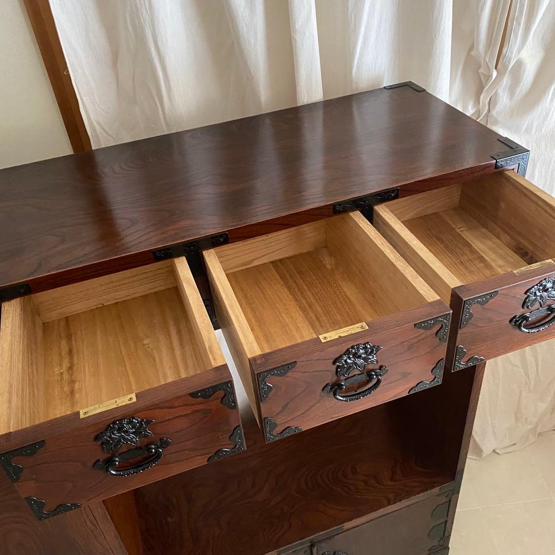 美品　岩谷堂　岩谷堂家具　飾り棚　茶箪笥　箪笥　民芸家具　岩谷堂箪笥　和　棚