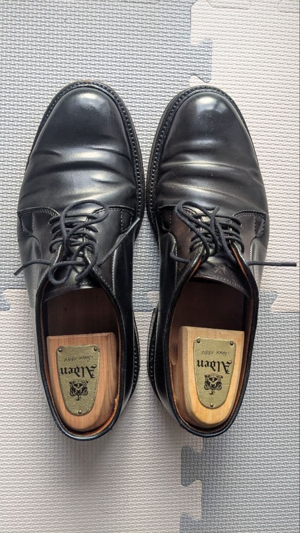 な*ん様 オールデン　Alden コードバンプレーントゥ　9901　ブラック　7