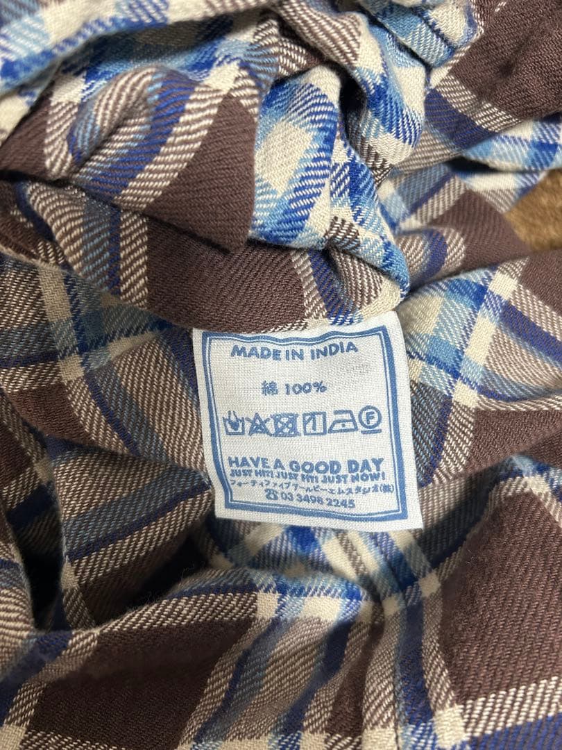 45R チェック柄 シャツ　ワンピース