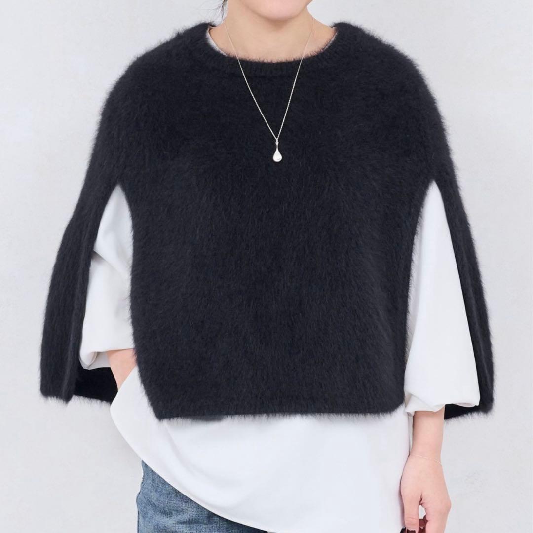 BEARDSLEY ポンチョ　黒