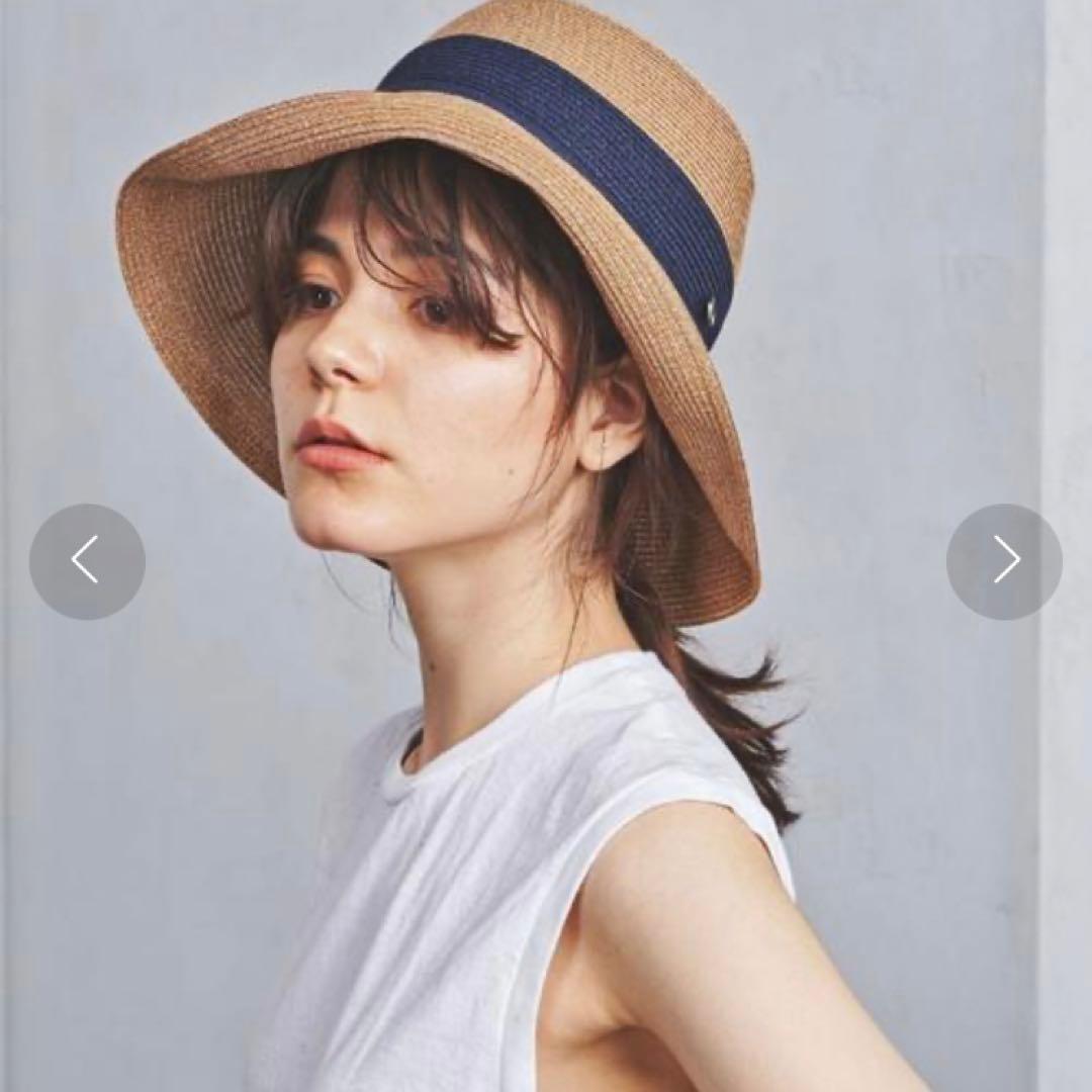 【新品タグ付】UNITED ARROWS ペーパーハット ネイビー UV 40%