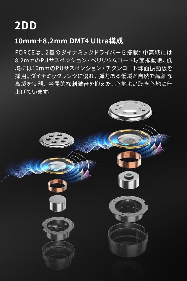 あ*め様 TANCHJIM x EFFECT AUDIOコラボFORCE 有線イ