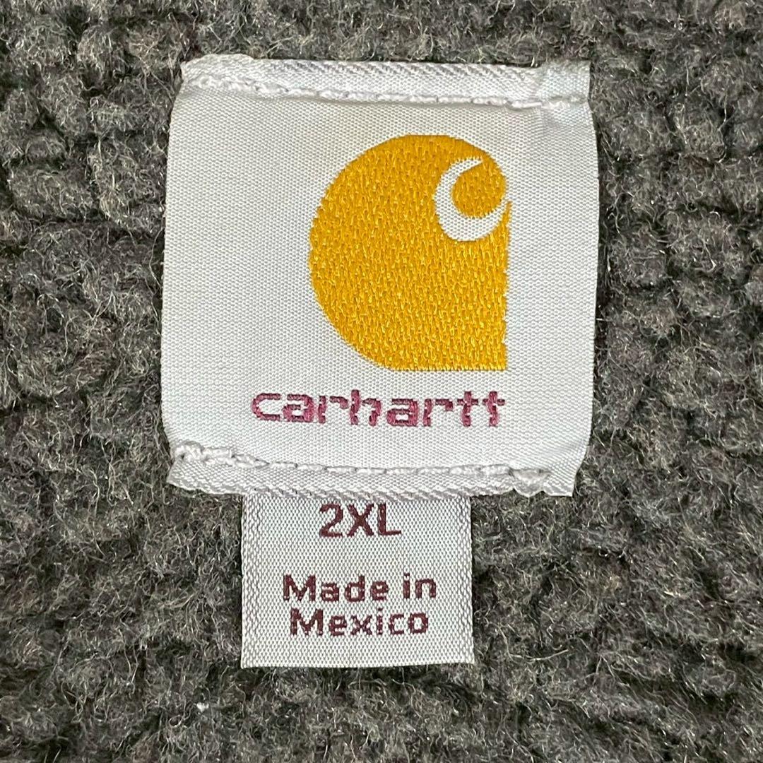 00s カーハート ダックジャケット 裏ボア メキシコ製 ブラック 黒 2XL