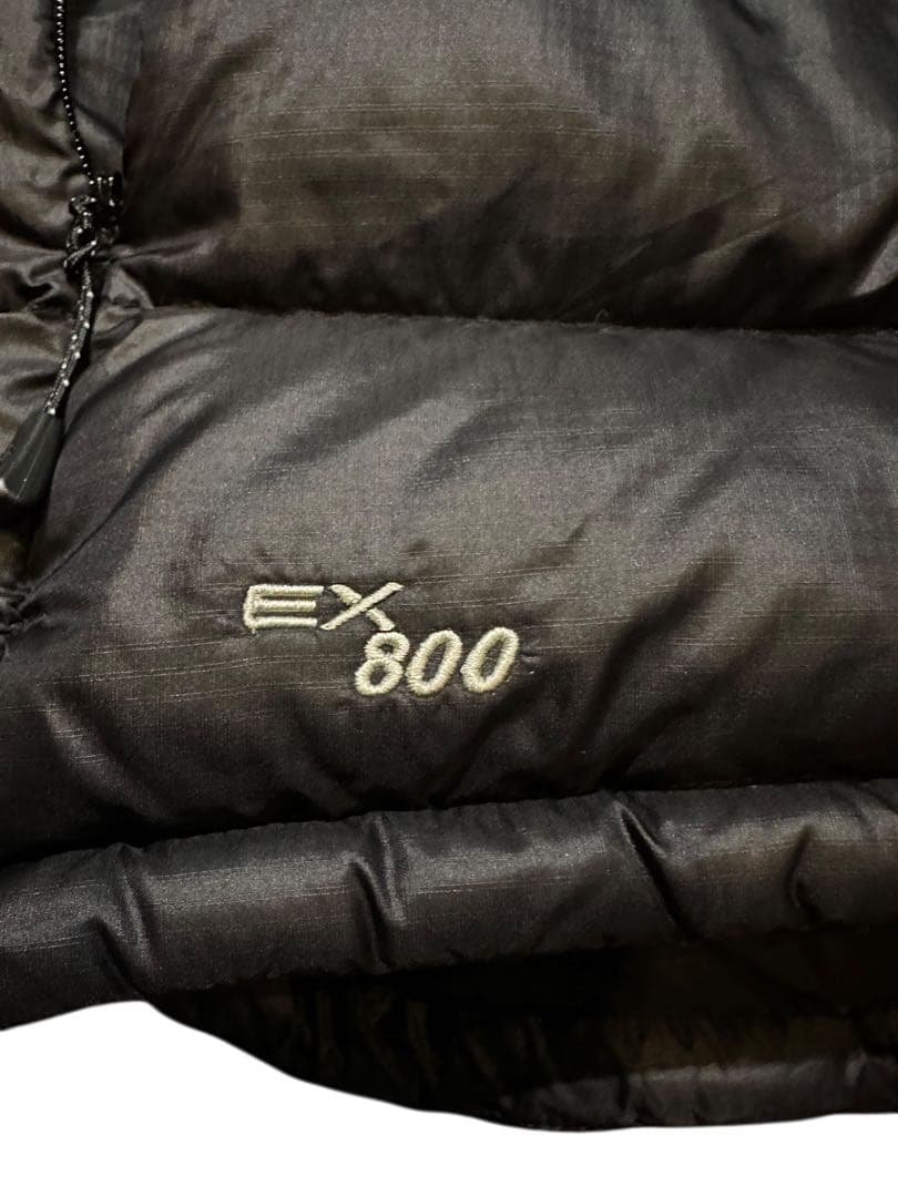 美品 モンベル ダウンベスト EX800 メンズ L ブラック 黒