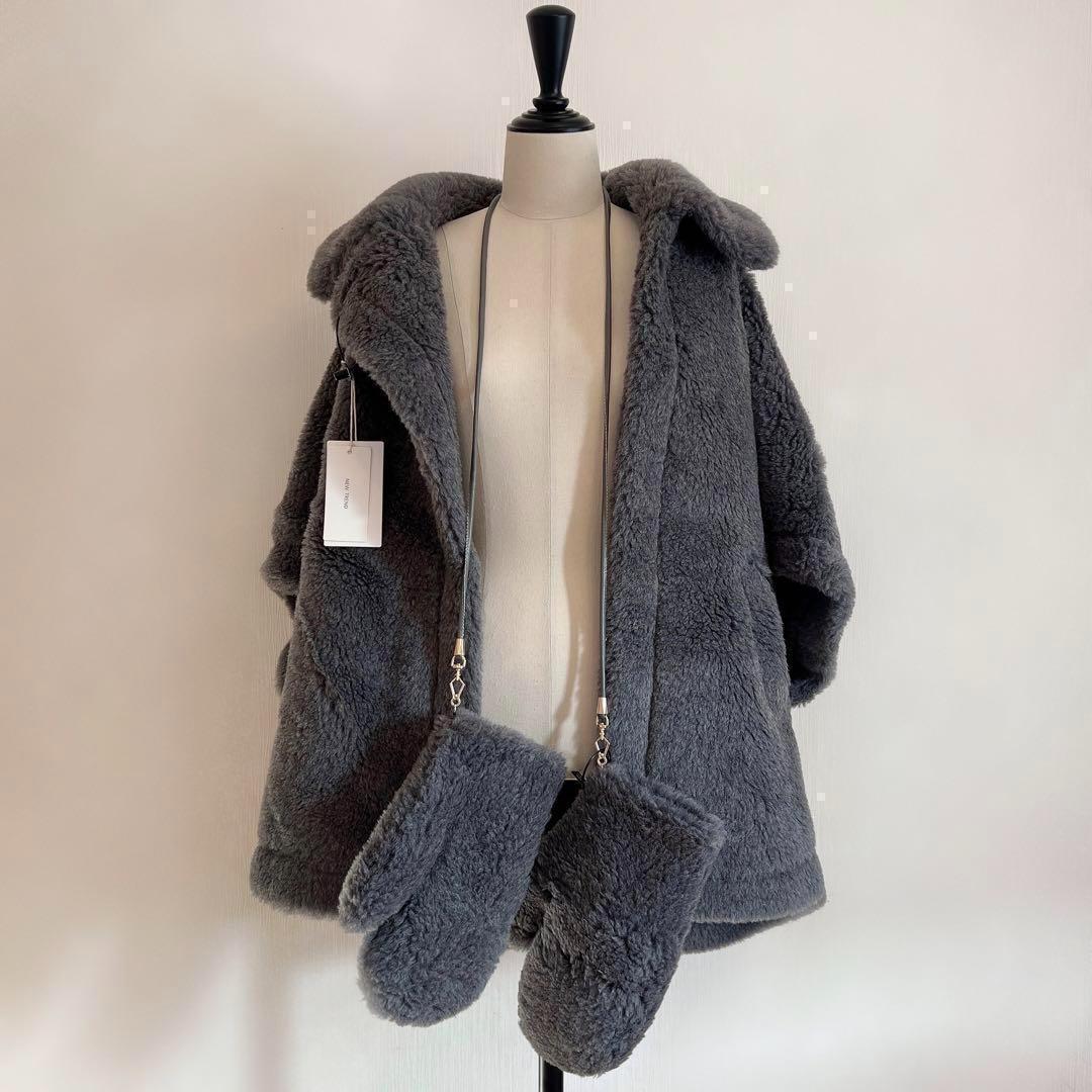 新品未使用 ベアミトン テディベアミトン アルパカ素材 グレー