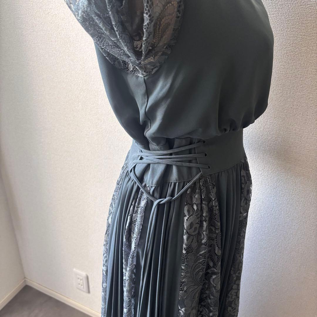 定価2万　GIRL コンシャススリーブ＆ロングフレア結婚式パーティードレス