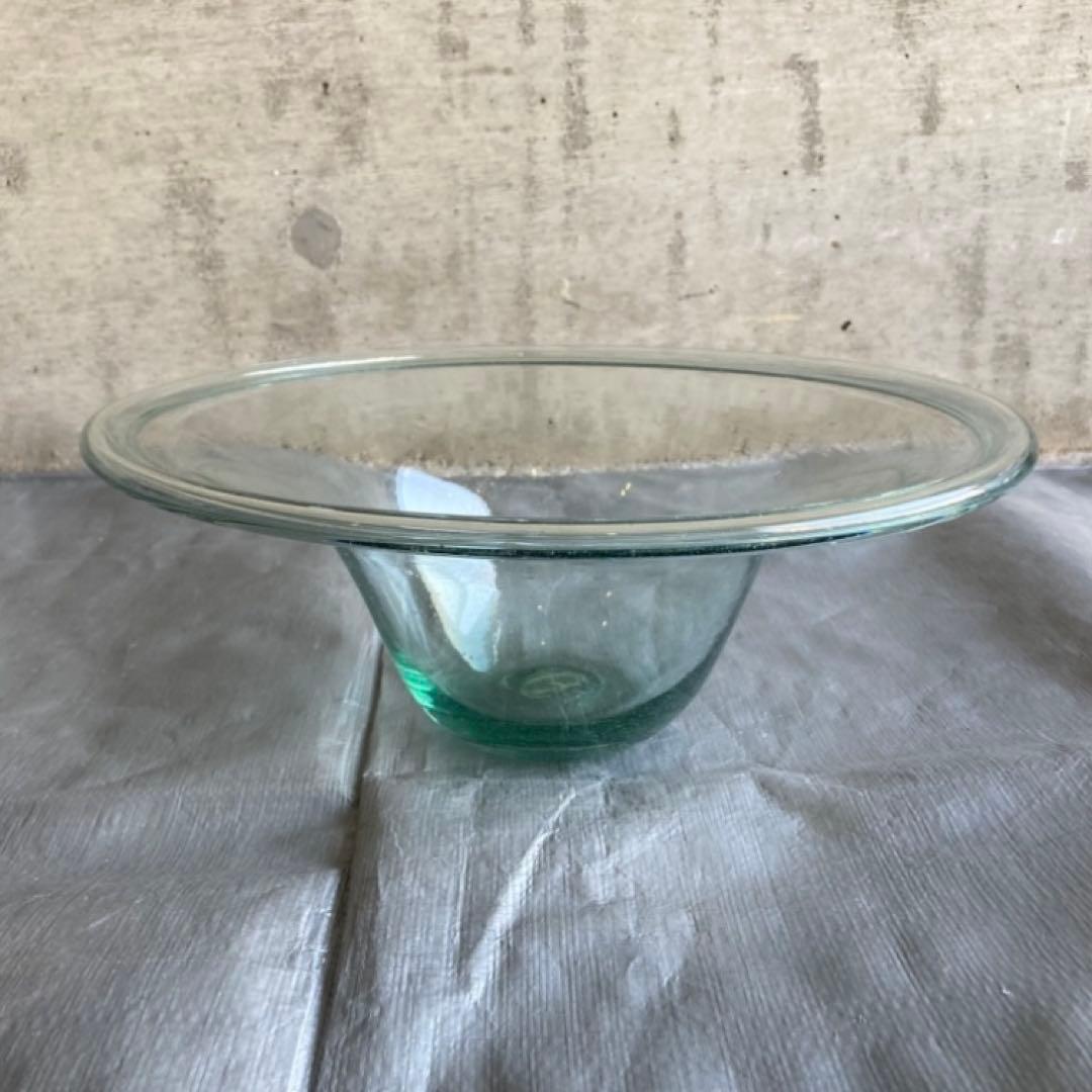 置物 オブジェ 花器 鉢 水盤 ガラス アイアン スタンド 台付 脚付き レトロ