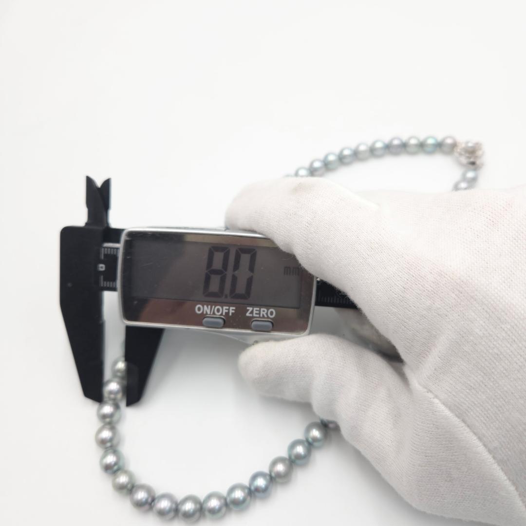 アコヤ あこやパール 本真珠 ネックレス akoya 希少カラー 8.0mm