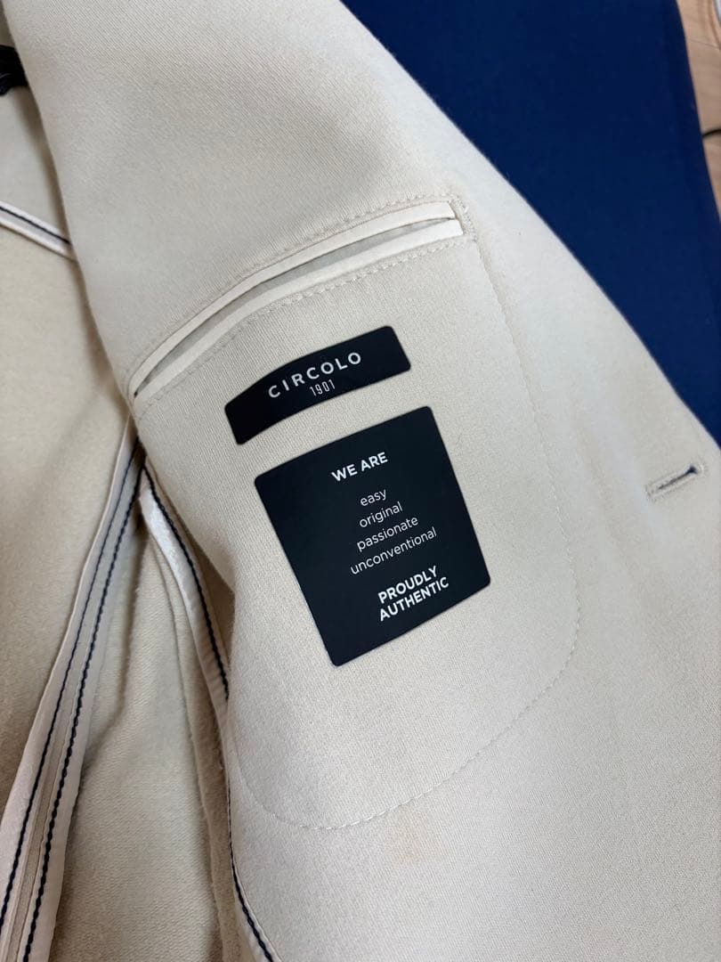 CIRCOLO ホワイト テーラードジャケット