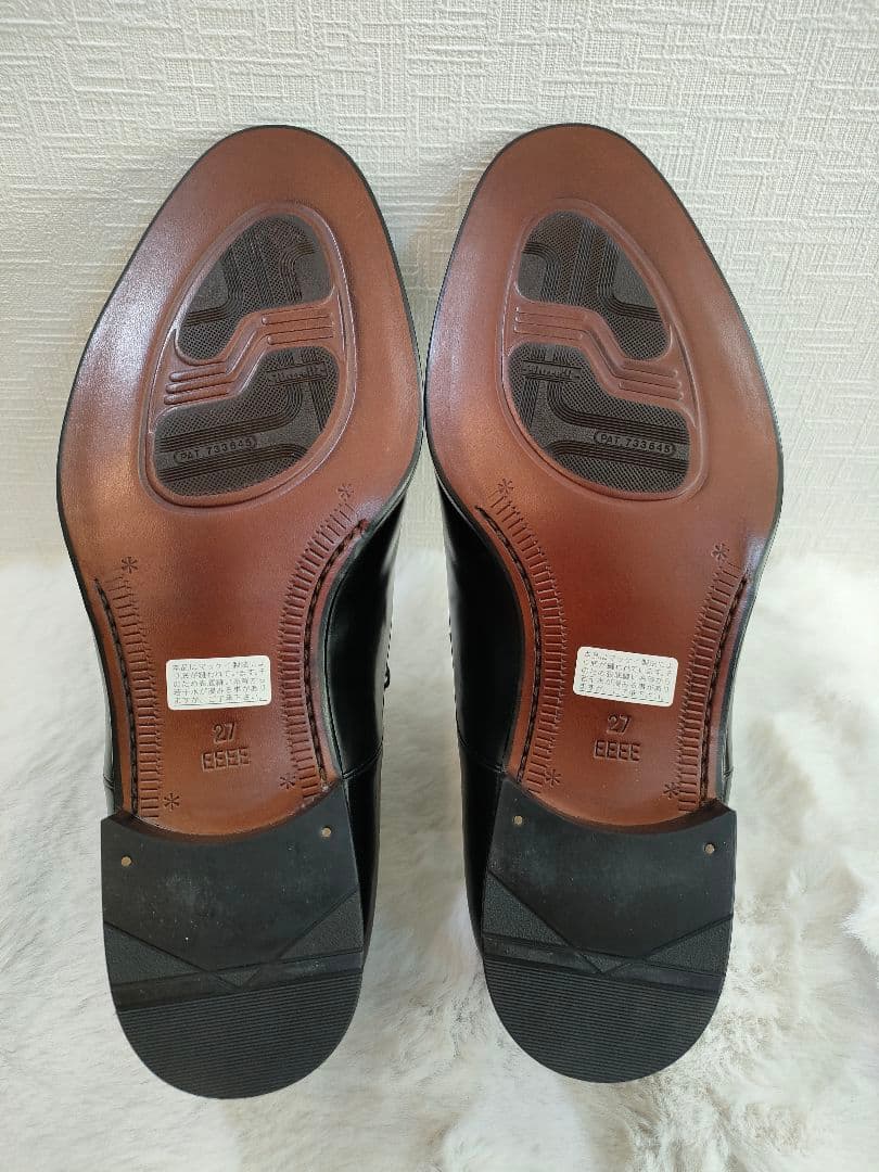 【未使用級】Marelli マレリー 本革 ストレートチップ 革靴 ブラック