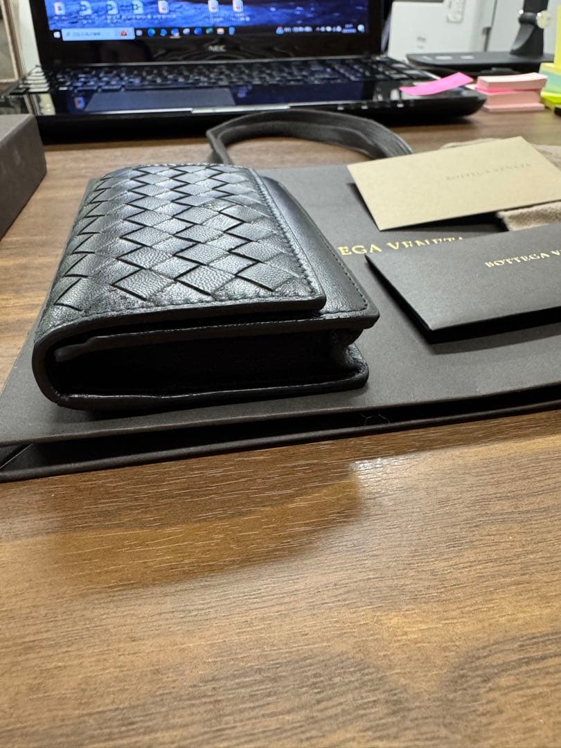 Bottega Veneta ブラックレザー名刺入れ