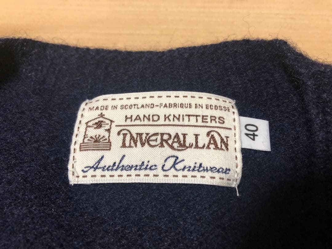 インバーアランニット　英国製　ネイビー　サイズ40