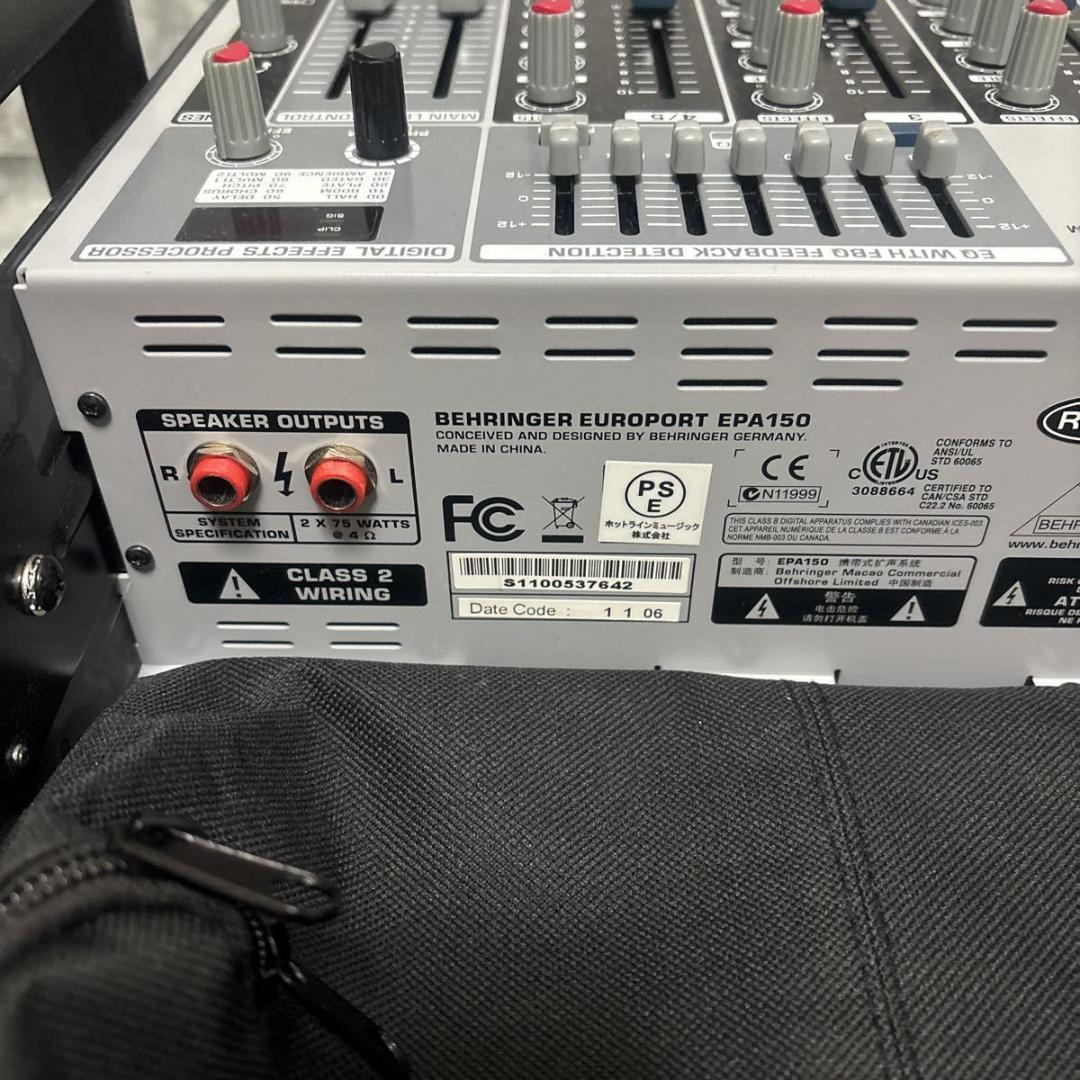 【極美品 】ベリンガー EPA150 ウルトラコンパクトPAシステム