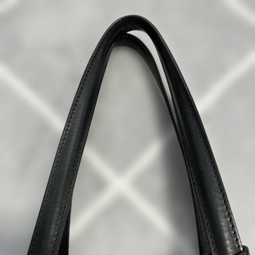 JAS M.B ジャス エムビー レザー製 黒 ボストンバッグ