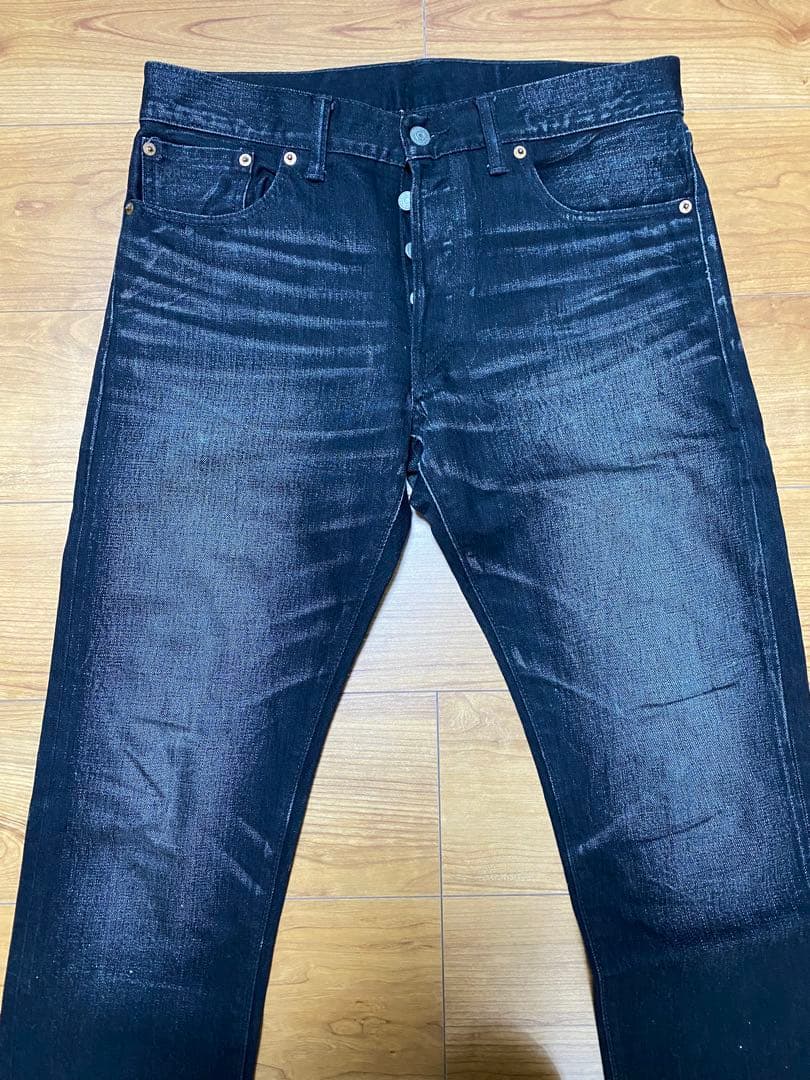 RRL ブラックスリムナロージーンズ