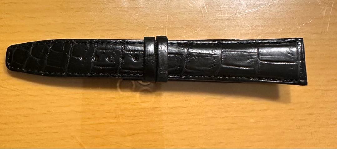 最終値下げ　銀座RASIN IWC ポルトギーゼ用 クロコダイルベルト　ブラック