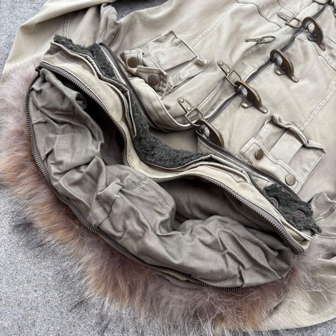 ✨週末限定セール✨ 00's ミリタリーギミックコートファー着脱 お兄系 y2k