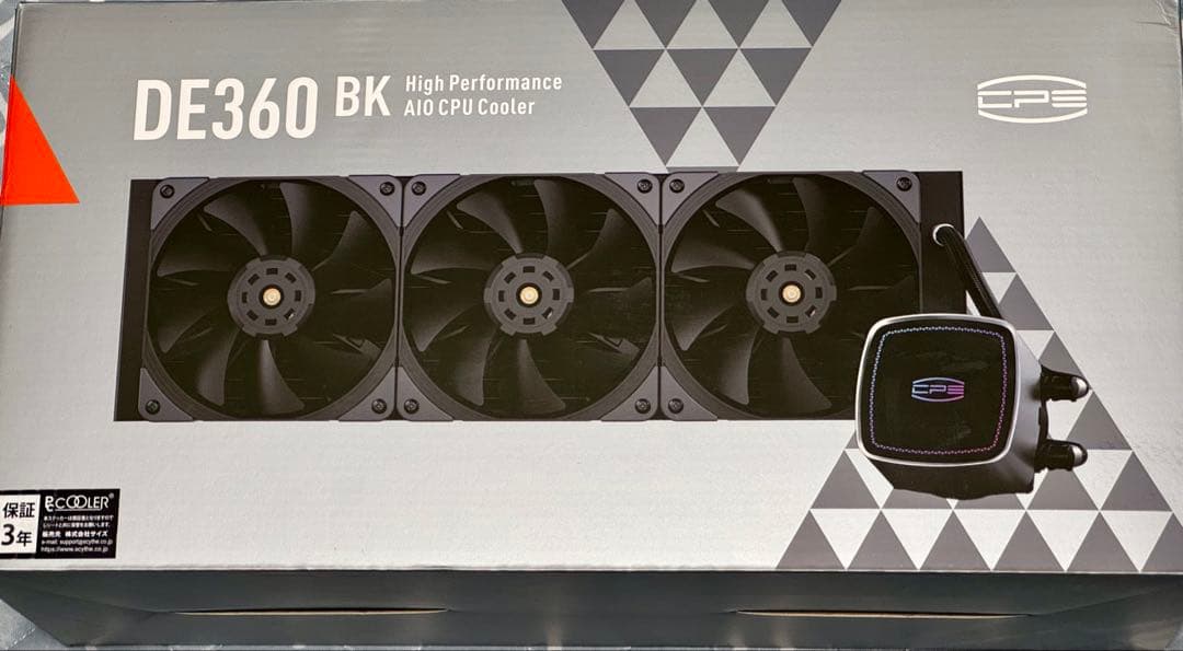 【新品未使用】CPS 360mm 簡易水冷 DE360 BLACK