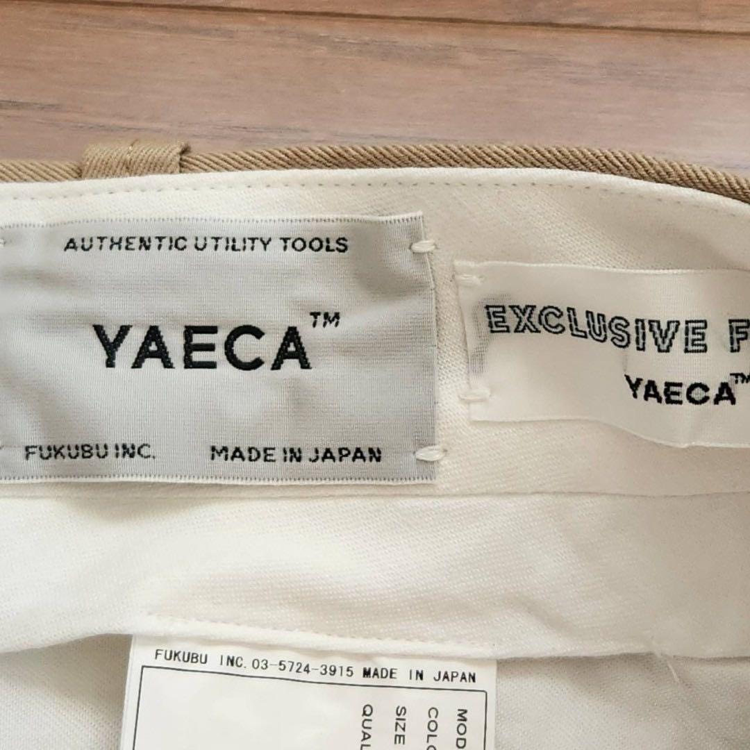新品 タグ付き YAECA ヤエカ チノクロス パンツ ワイド カーキベージュ