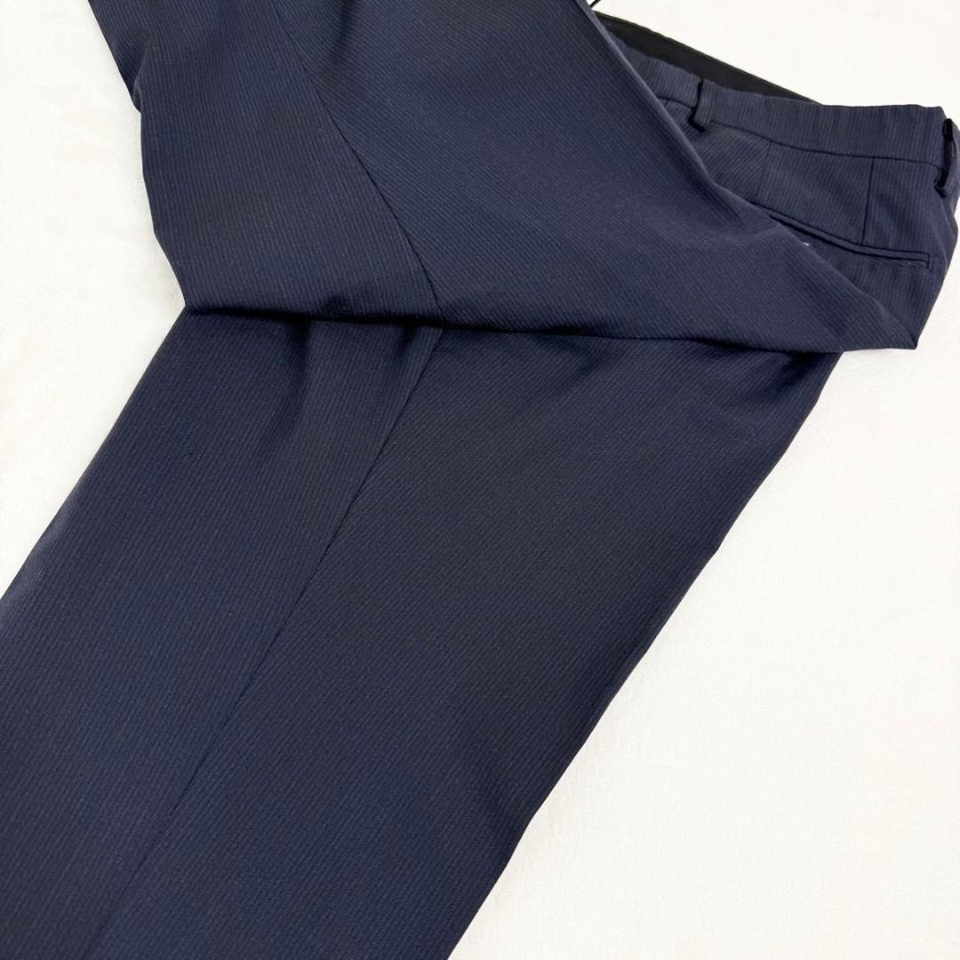 【極美品】レミュー メンズ セットアップ スリーピース スーツ ネイビー Y6