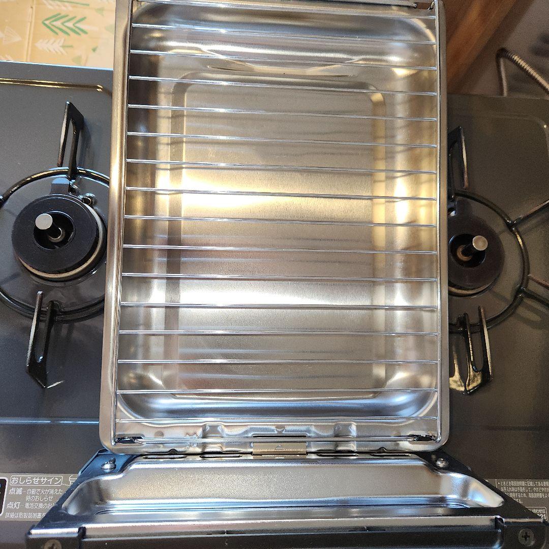 美品　リンナイ都市ガス用コンロ　KGM563DGR　2018年製　右側強火