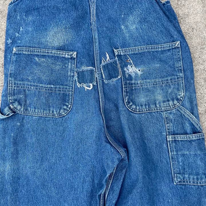 激渋　パッチワーク　ボロ　ビンテージ　カーハート　オーバーオール グランジ