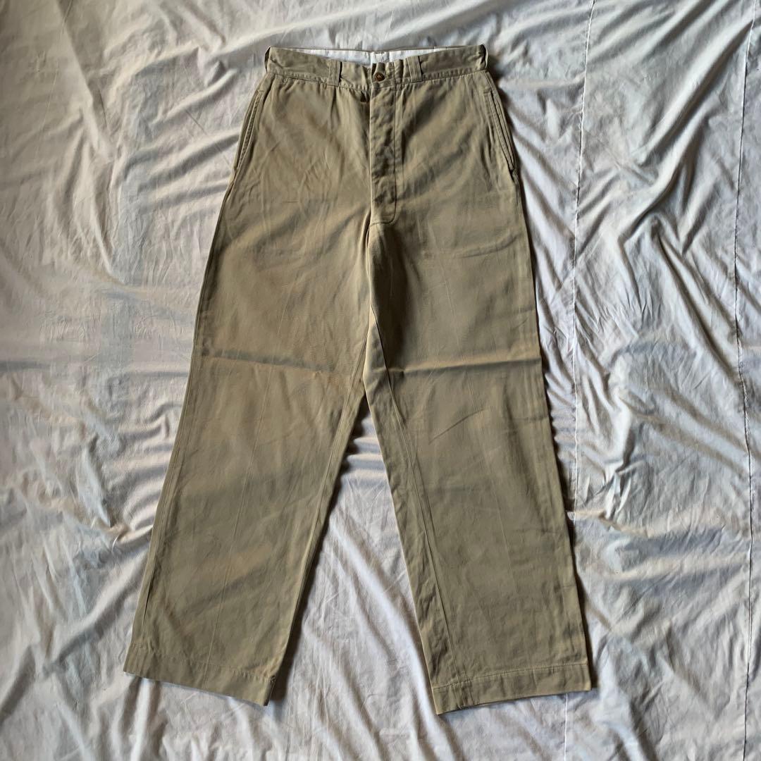 50's US ARMY ヴィンテージ チノパン 米軍実物 尿素ボタン