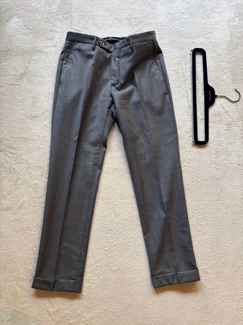 【極美品】INCOTEX 35型 通年スラックス 44 グレー 定価6.5万
