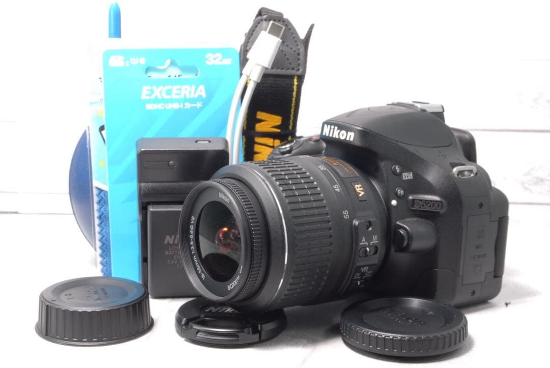Nikon D5200 レンズキット スマホ転送 手振れ補正レンズ 動作良好⭐️