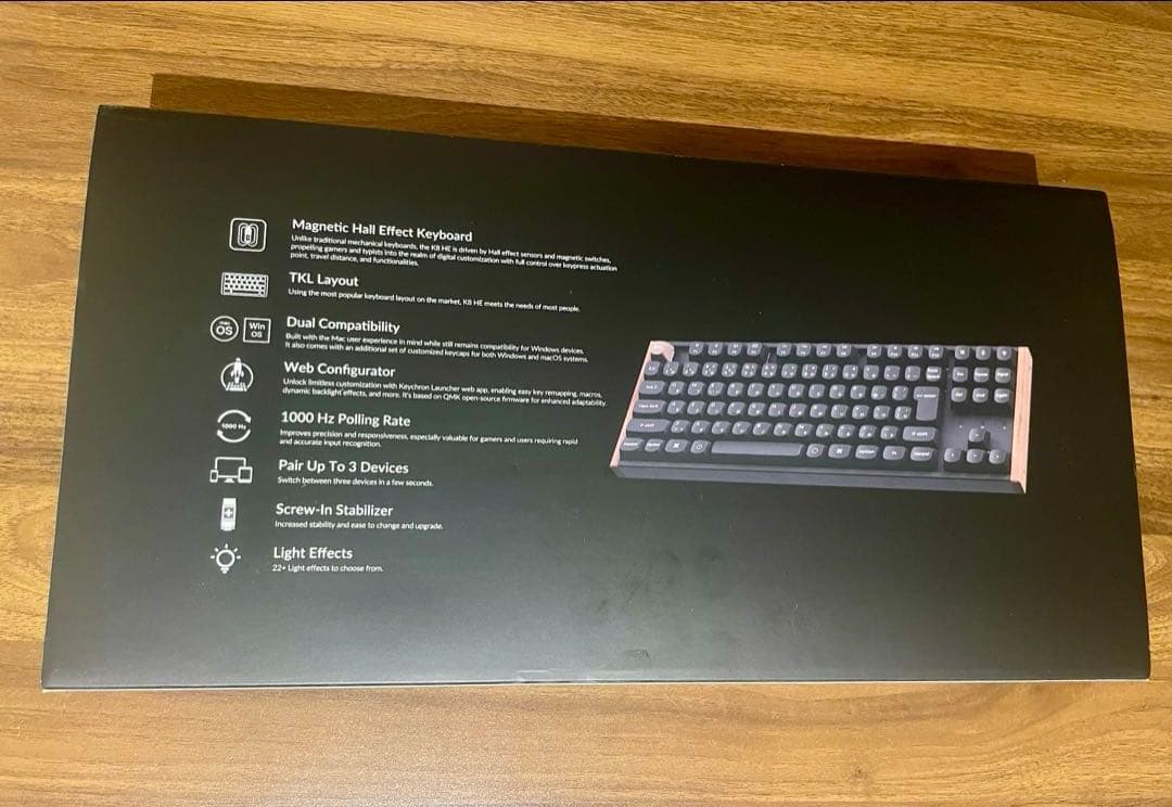 Keychron K8 HE ワイヤレスメカニカルキーボード 日本語配列ブラック