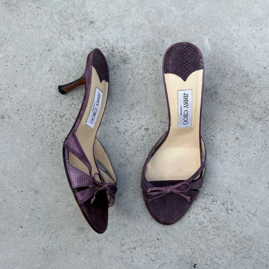 ち*ー様 JIMMY CHOO パープル ミュール
