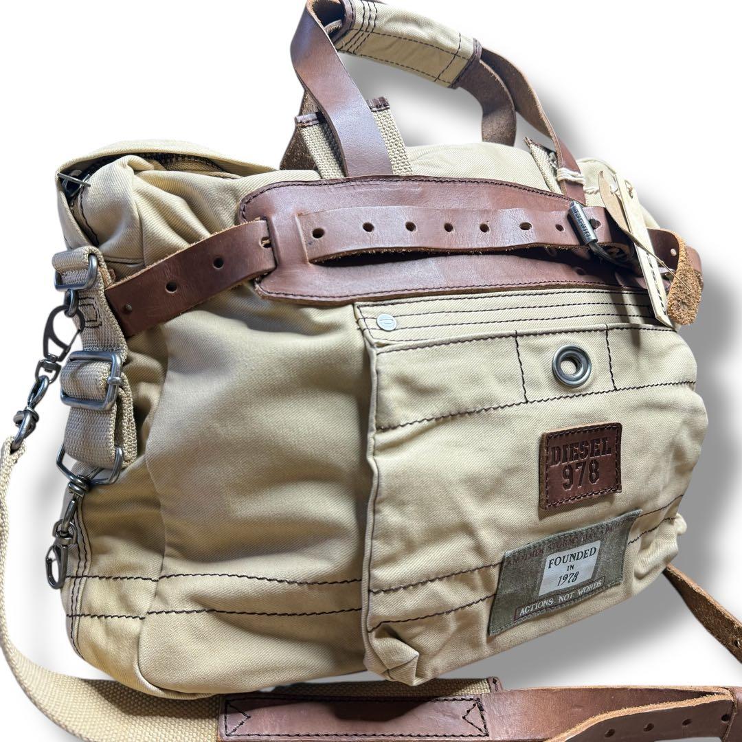 専用出品ですDIESEL★未使用ミリタリーボストンバッグ ディーゼル カーキ