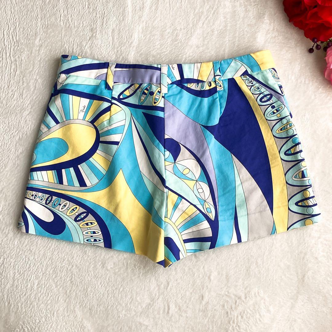 EMILIO PUCCI エミリオプッチ★ストレッチ ショートパンツ ロゴ 総柄