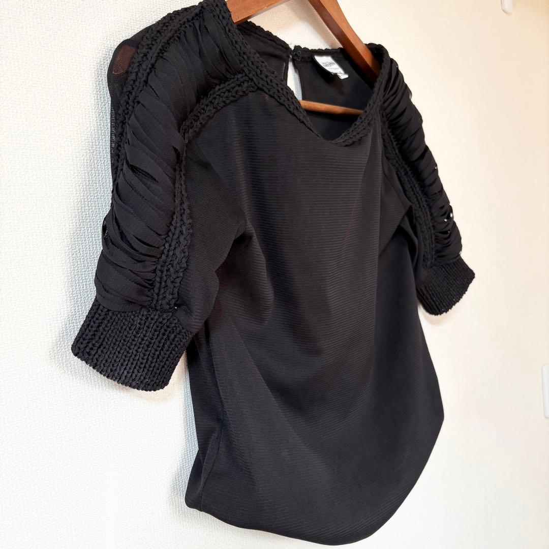 ジャンポール・ゴルチエ パワーネット トップス 黒 40 セットプルミエ別注