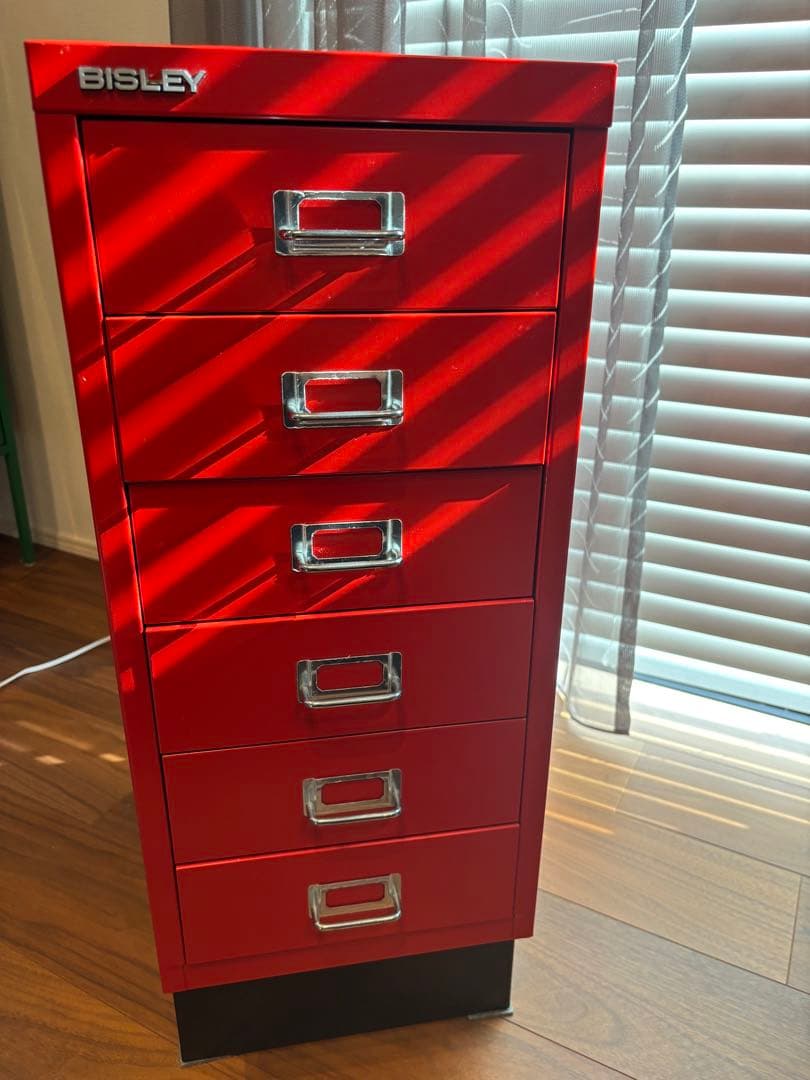 BISLEY 赤 6段キャビネット