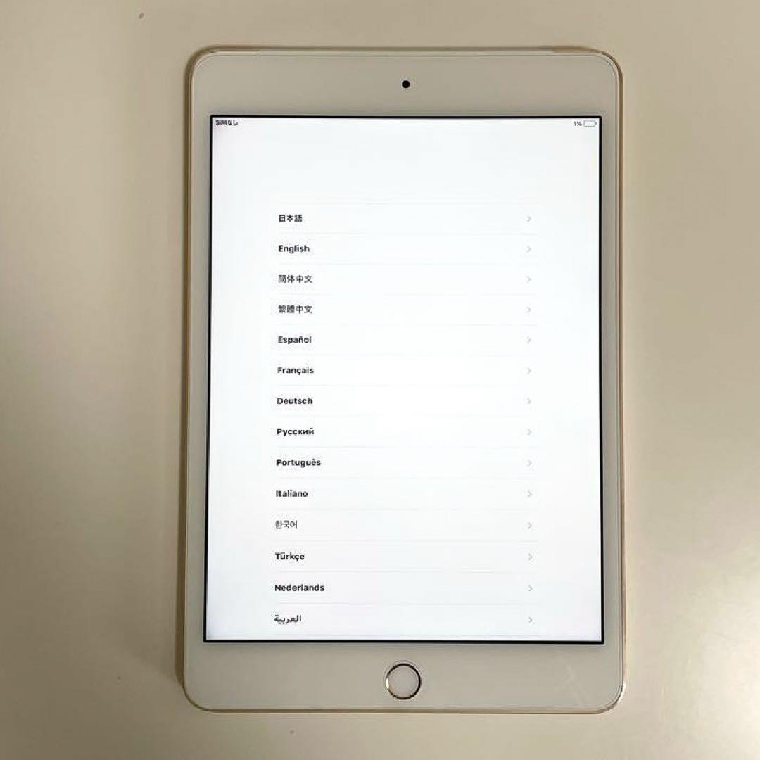 ipadmini4 16GB ゴールド 利用制限なし 本体 割れなし Apple