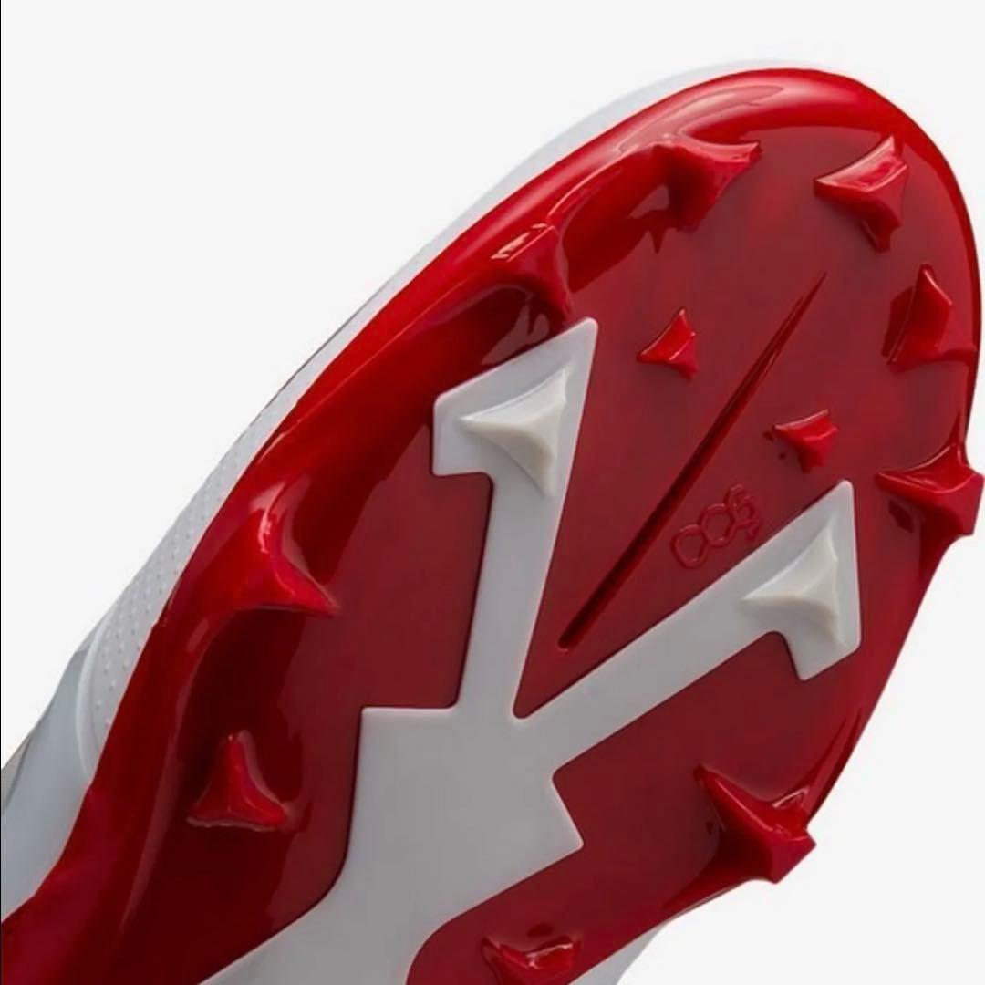 ナイキ 27.5 アルファメナス プロ アメフト スパイク シューズ 靴 白 赤