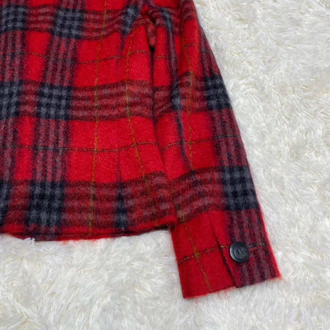 【美品】MaxMara マックスマーラ テーラードジャケット 赤 チェック